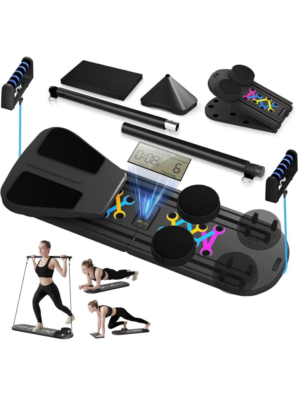Portable Pilates Board for Full Body Workout digital count core exercise set